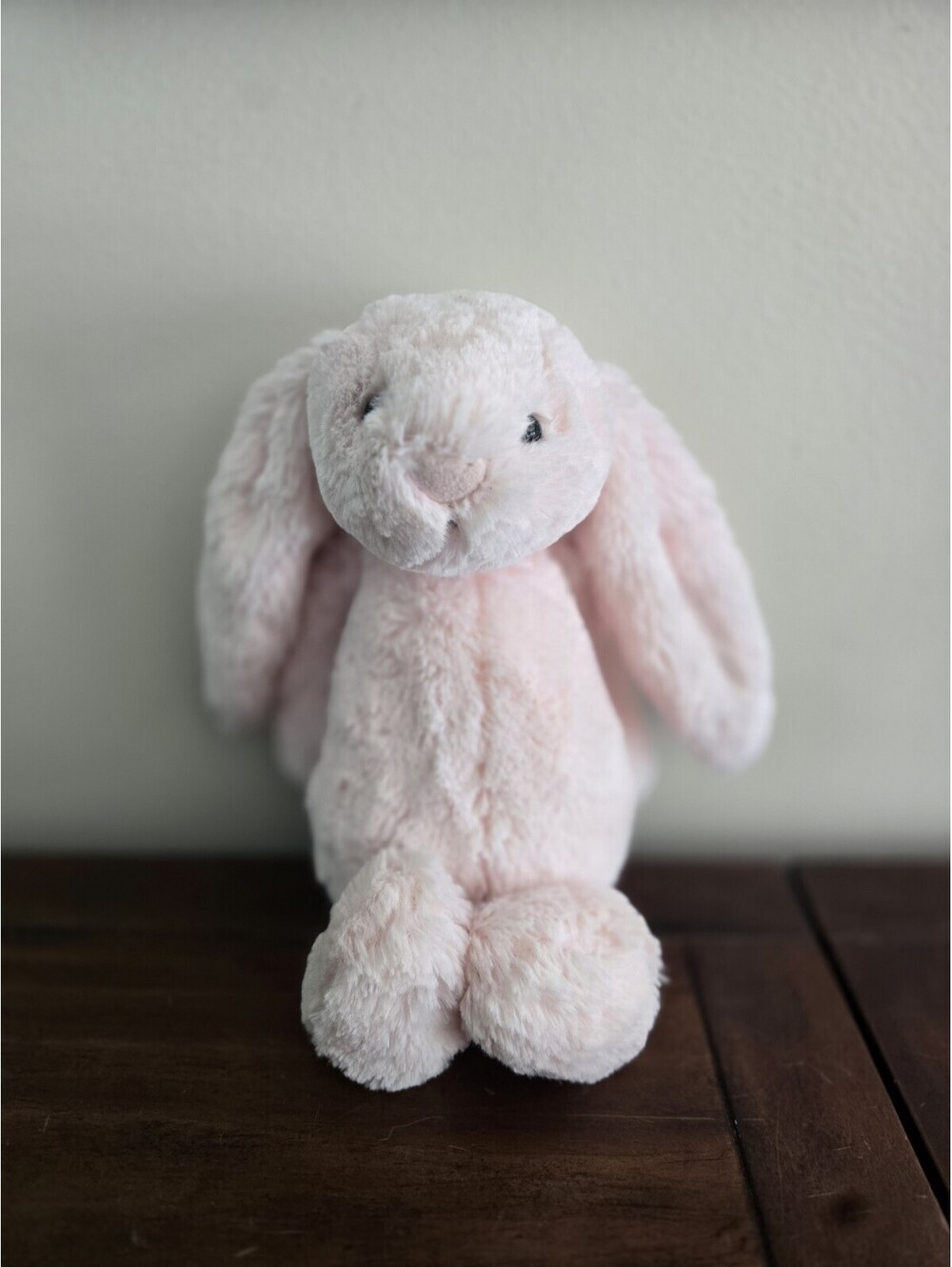 Little Jellycat Bashful Pink Bunny Rabbit Soft Rattle Stuffed Animal Plush 11.5"